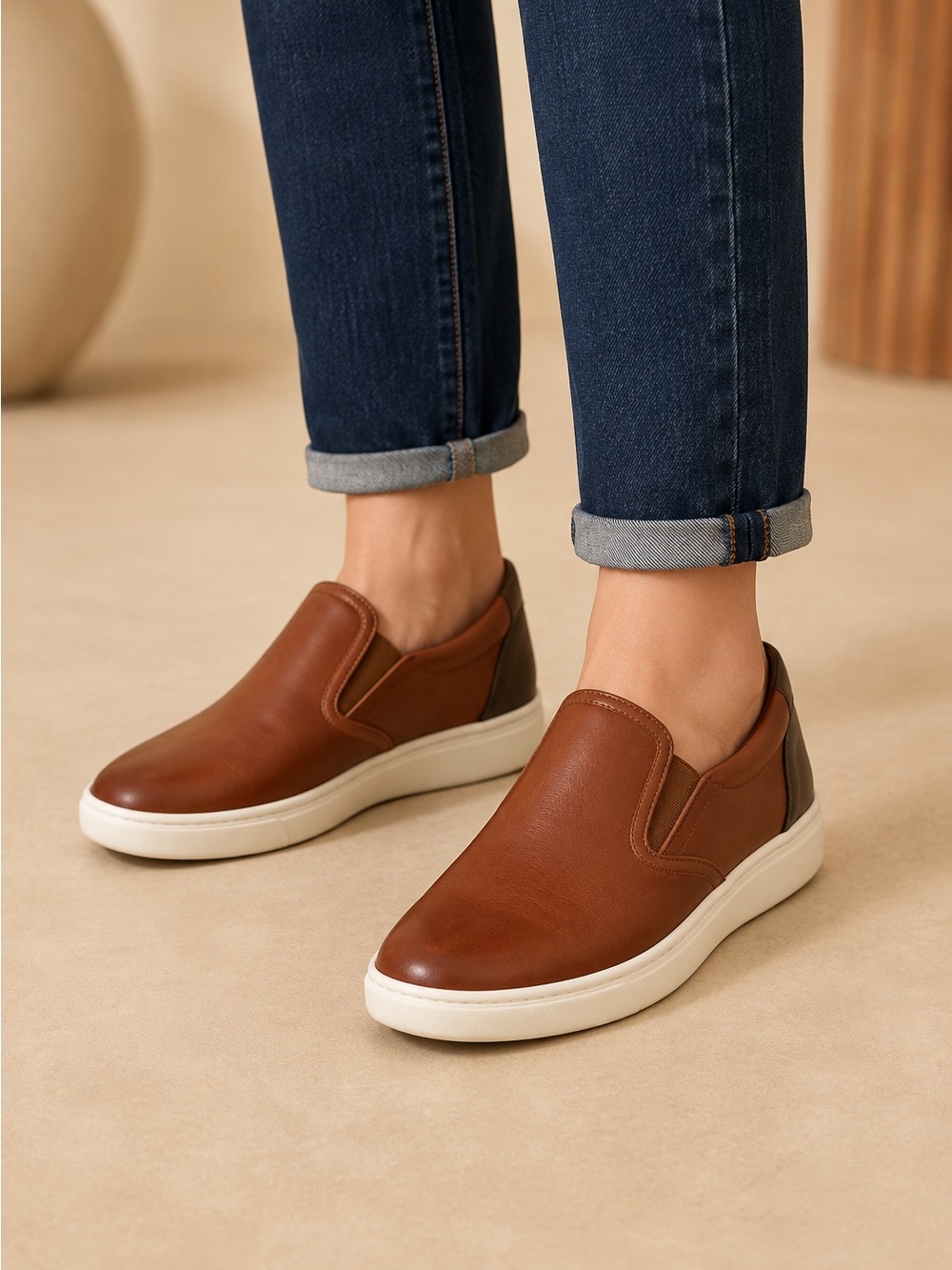 Steve Madden Men's Brown Leather p-Coleman  Shoes